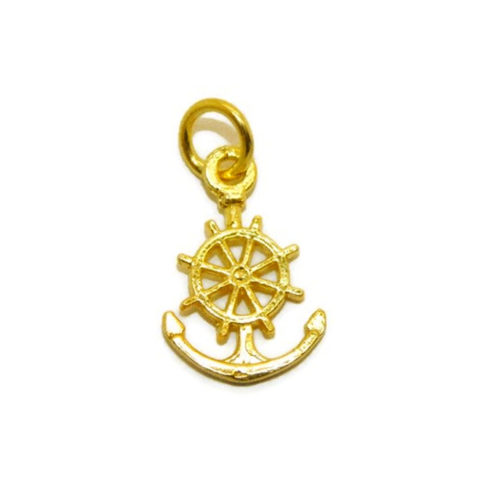 14k Anchor Yellow Gold Pendant Charm